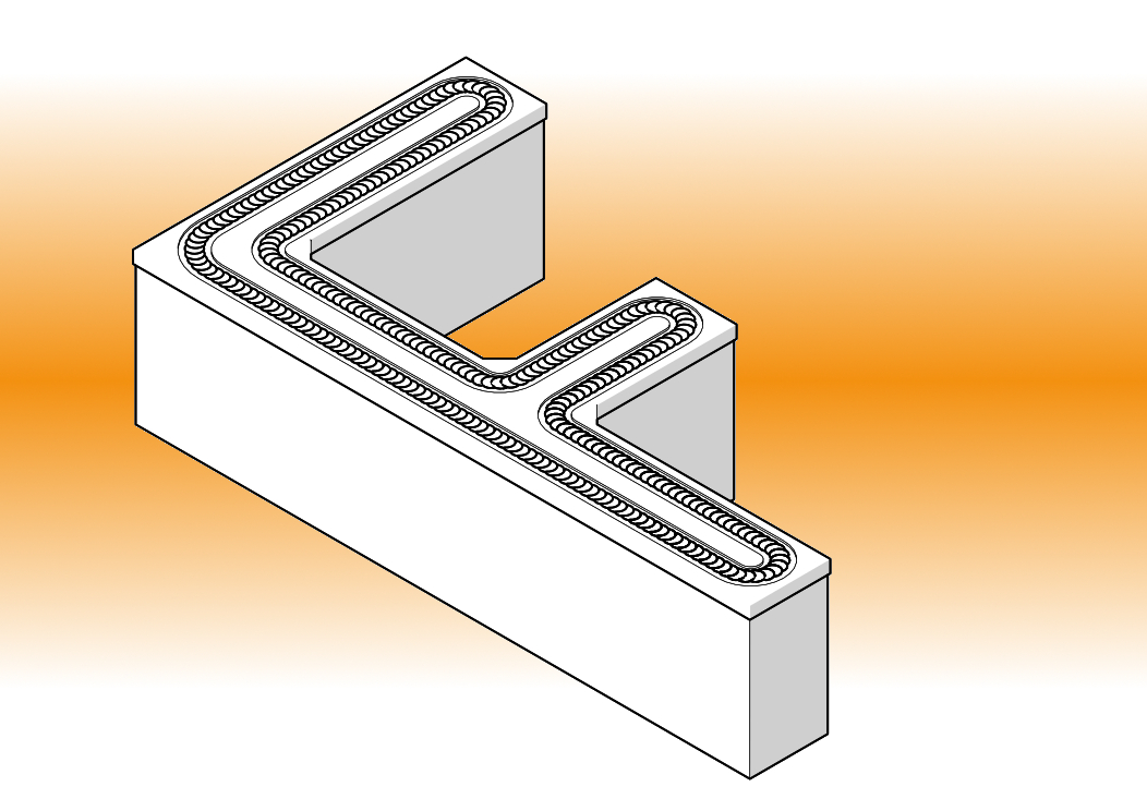 CF System, conveyor belt sushi 'F' shape