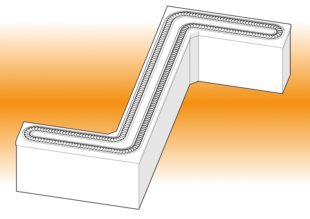 CF System, conveyor belt sushi 'S' shape