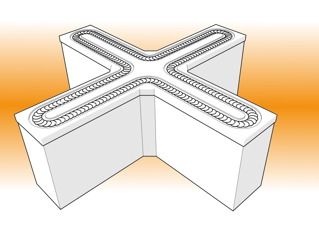 CF System, conveyor belt sushi 'X' shape